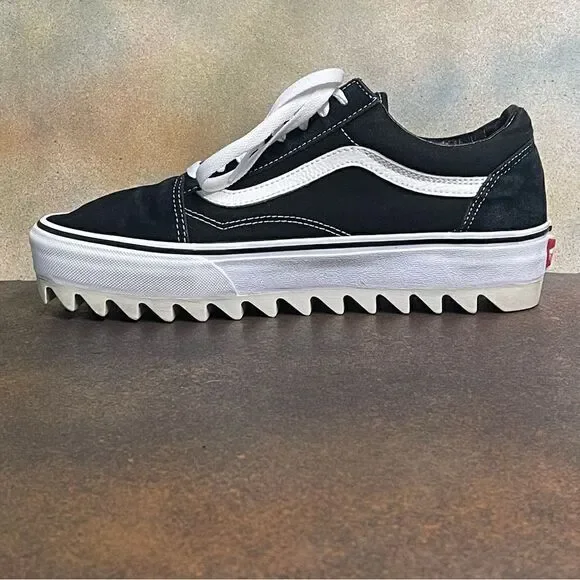 Vans Elevated 1.5" Sawtooth Women's Suede / Canvas Black Sneakers Size 10M - Picture 12 of 16